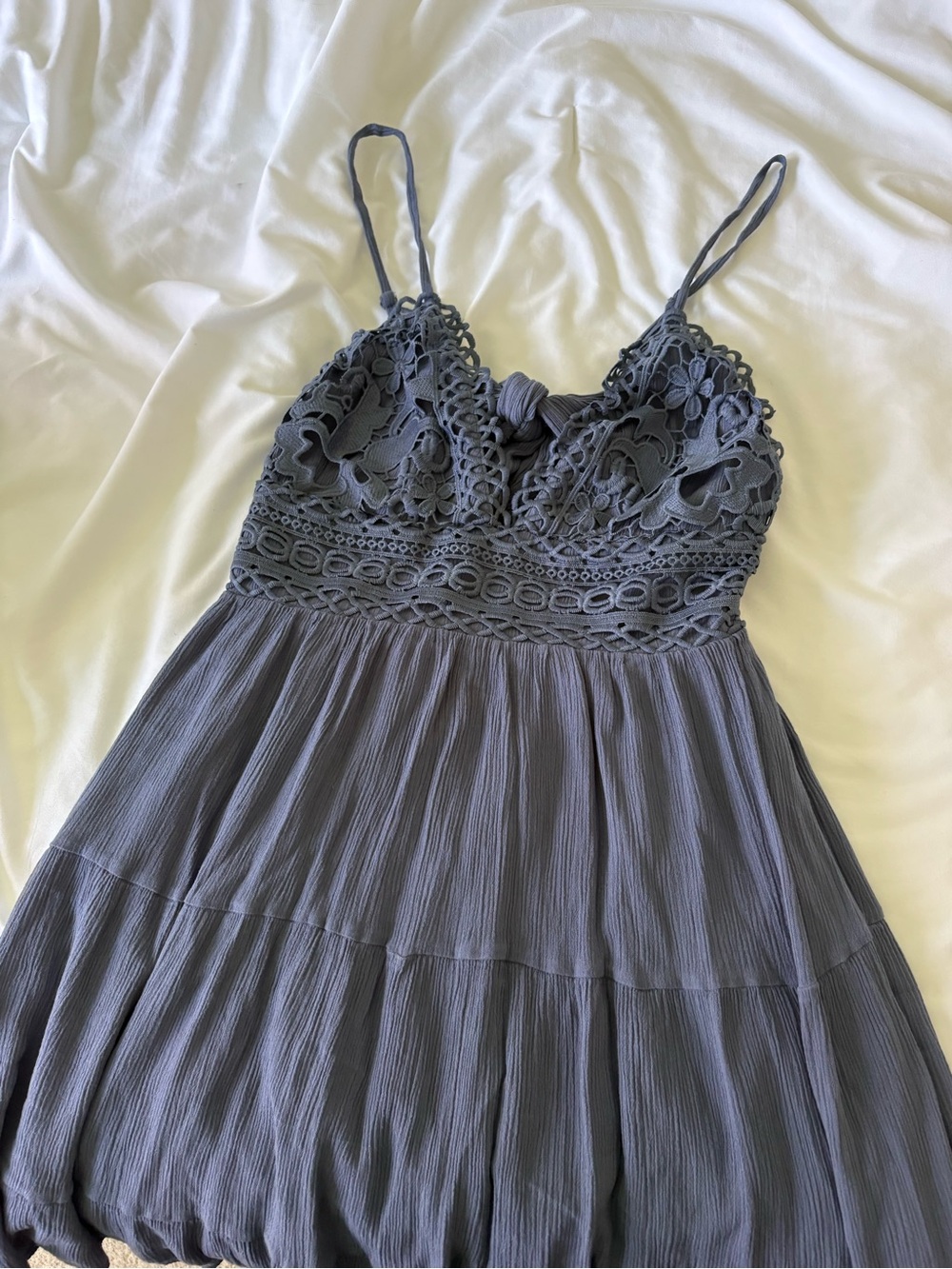 Windsor Lavender Blue Off-Shoulder Dress